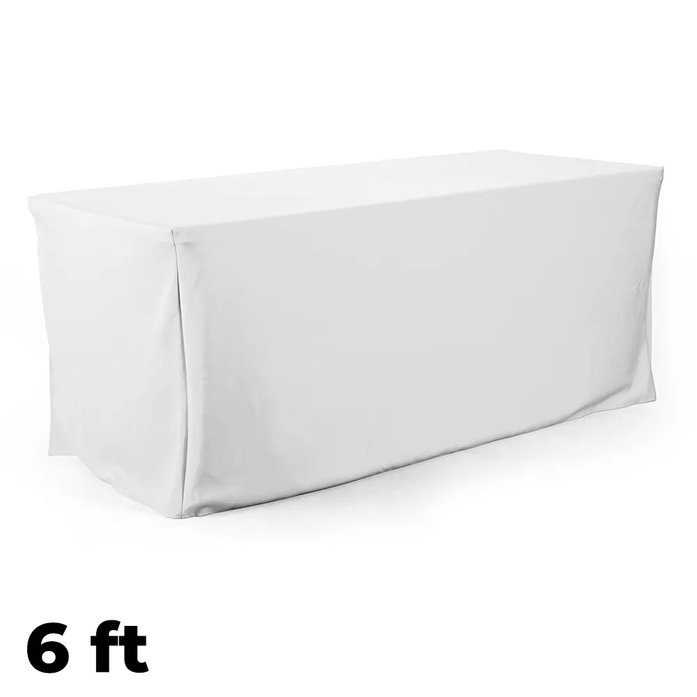 Event Table Cloth 3Sided White for 6 ft Table