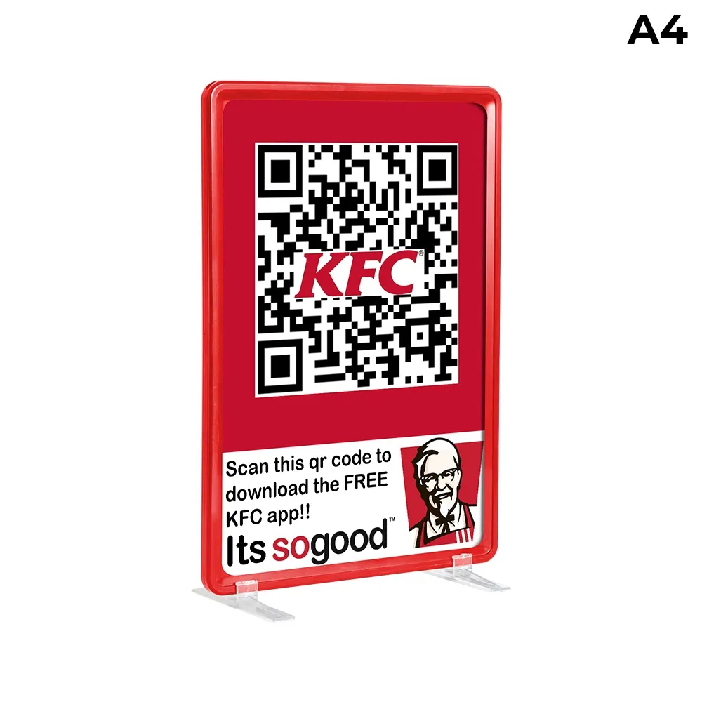 Red A4 Signage