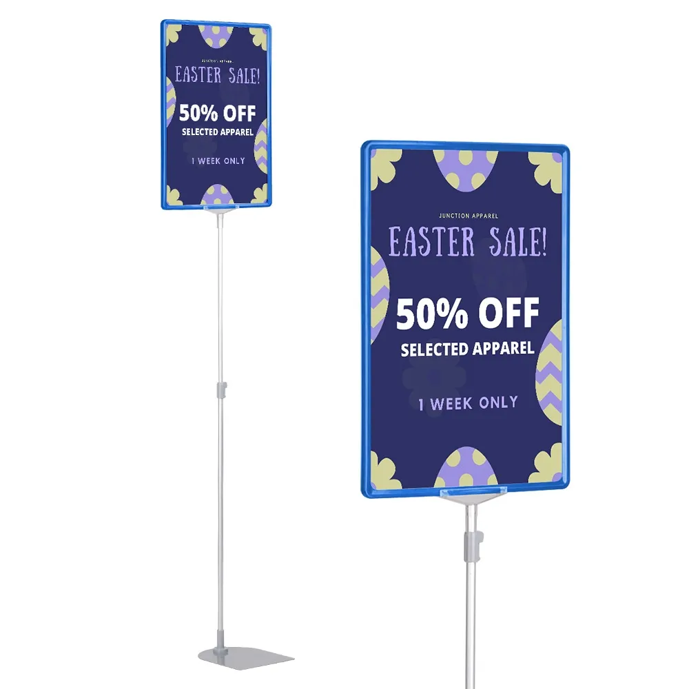 Adjustable height signage A3