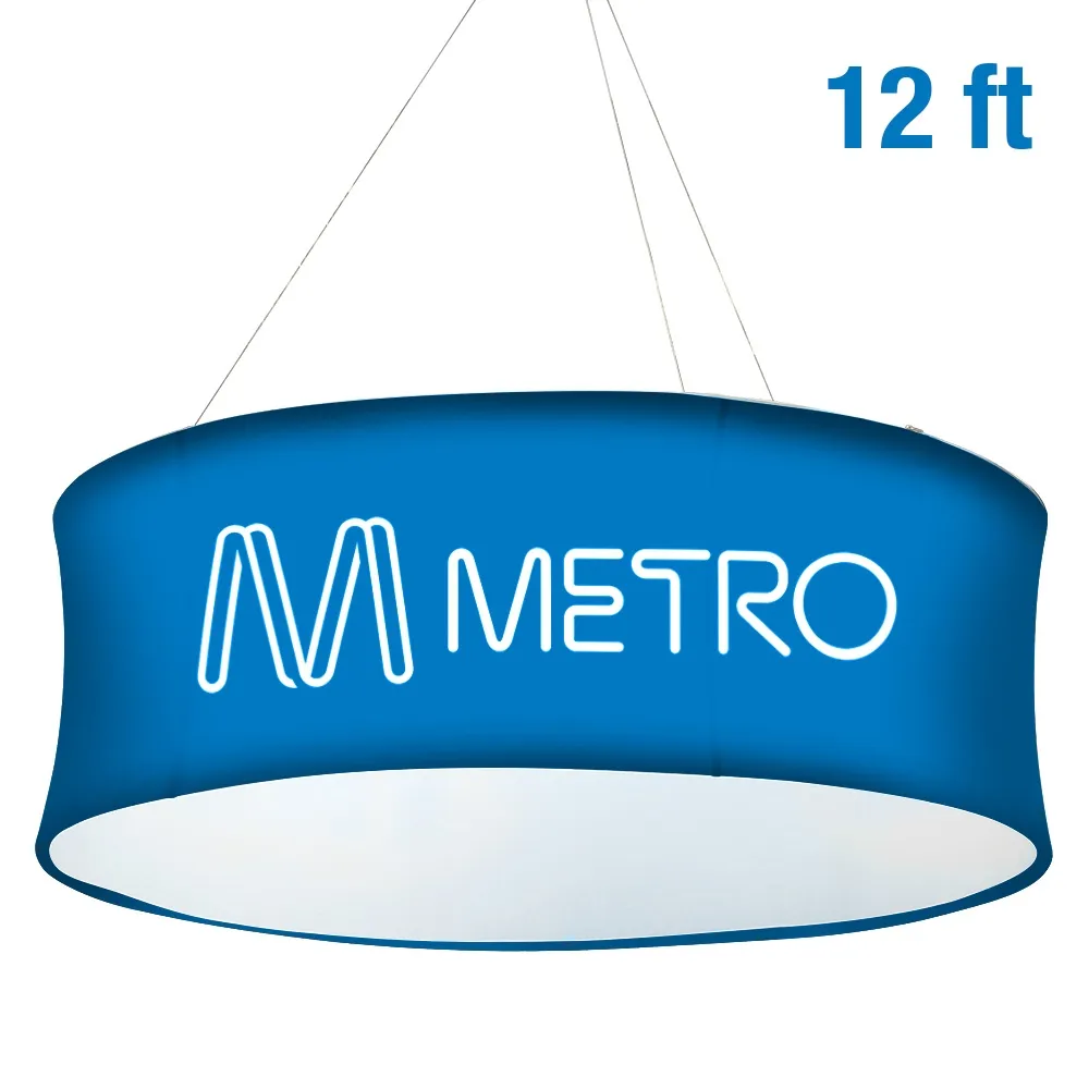 Hanging Banners – 12ft Circle Shape w/ Custom Print