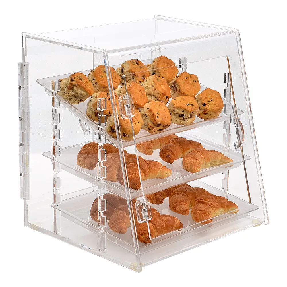 Cal-Mil 260 Classic Three Tier Acrylic Display Case with Rear Door - 11  1/2