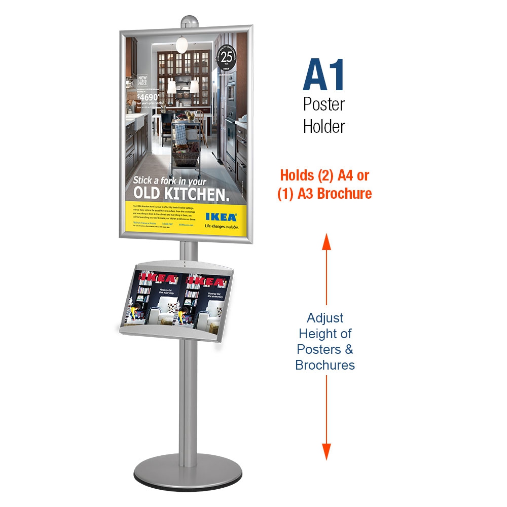This Information Display Stand Holds an A1 Sized Poster. The Included