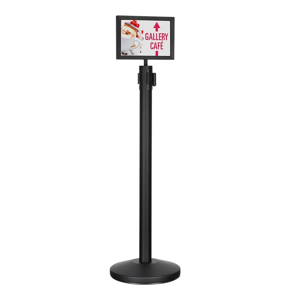 Black Retractable Barrier