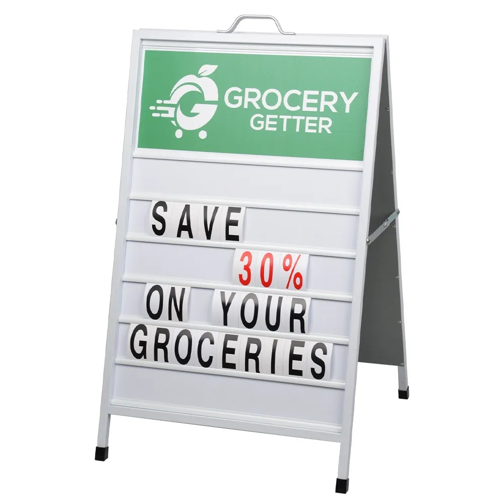 Sandwich Board with Changeable Letters