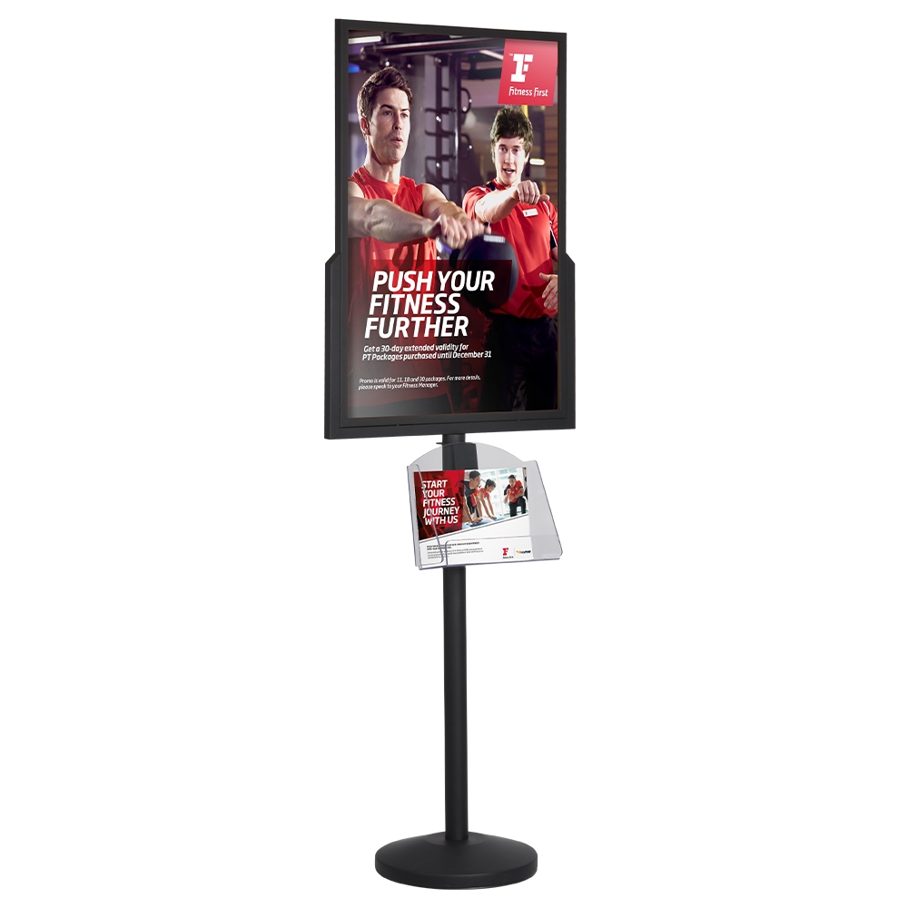 Double Sided Sign Stand - A1 Posters w/A4 Pocket