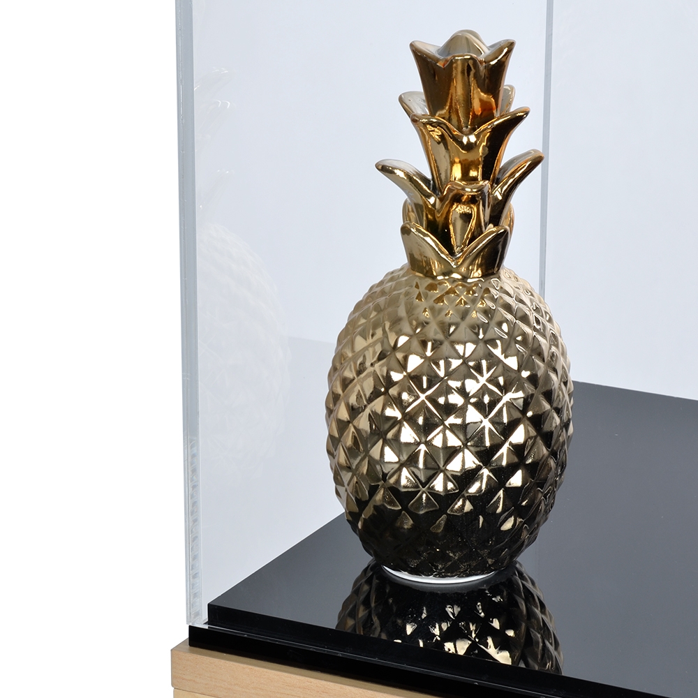 Jewelry Pedestal Display Cases Acrylic Cube & 91cm Maple Plinth