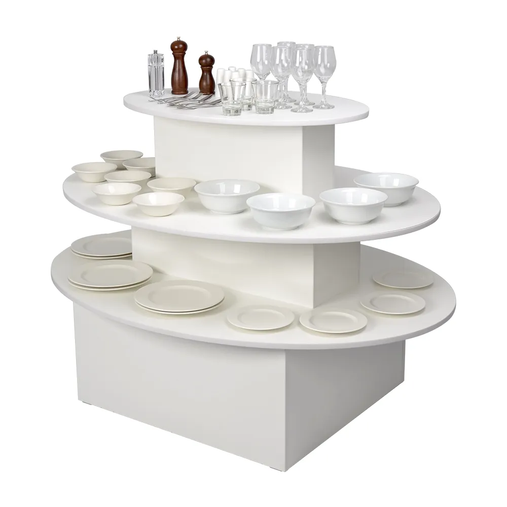 3 Tier White Retail Display Stand, Display Stand Jamaica