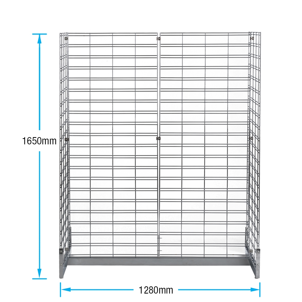 Gridwall Gondola H Design w/ (4) 162 x 67cm Panels Ships Same Day