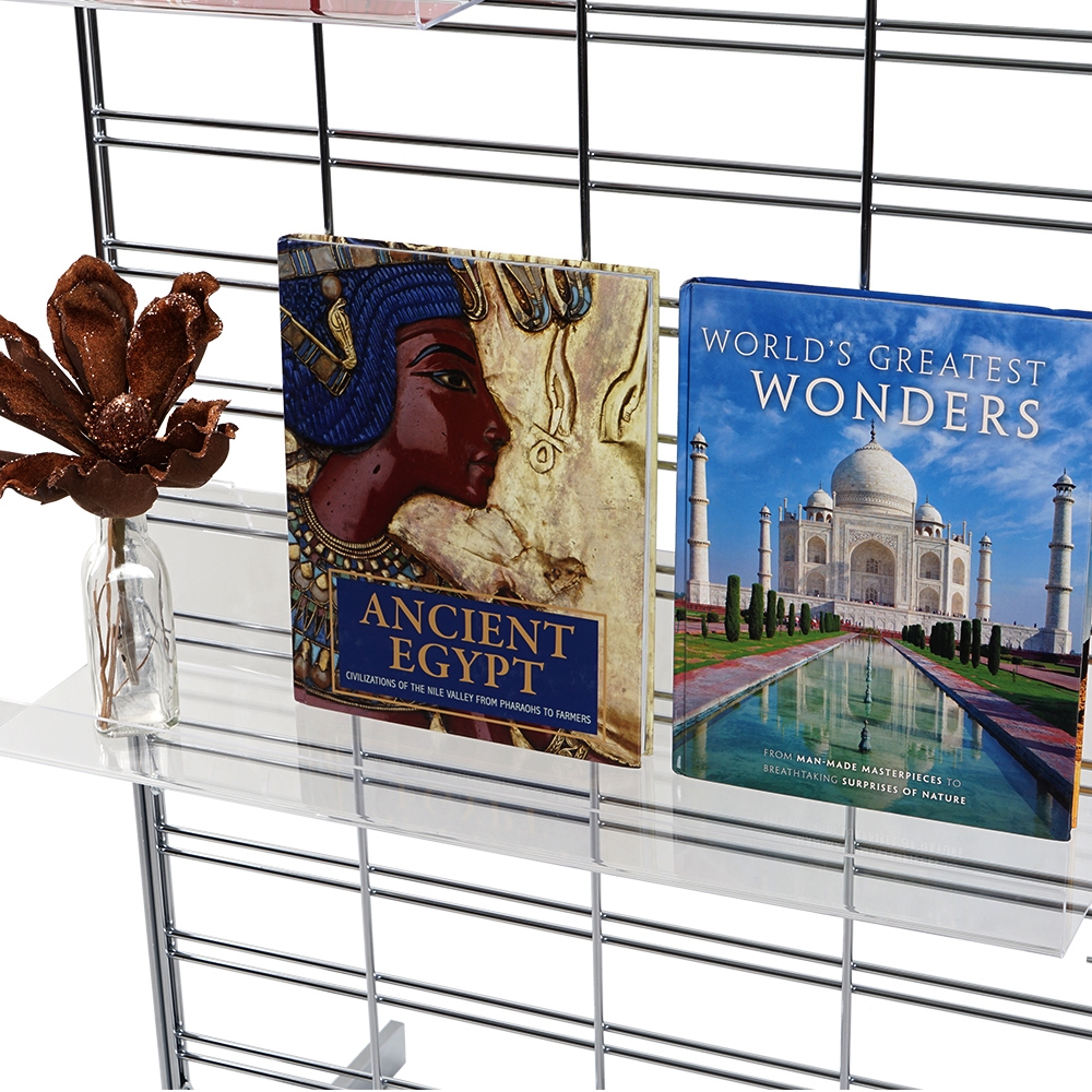 Acrylic Shelves for Gridwall 625 x 155mm Ships Today