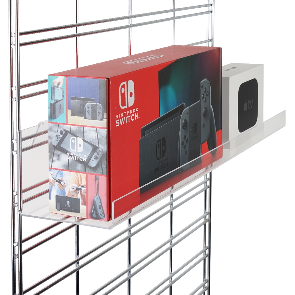 Acrylic Shelves for Gridwall 625 x 155mm Ships Today
