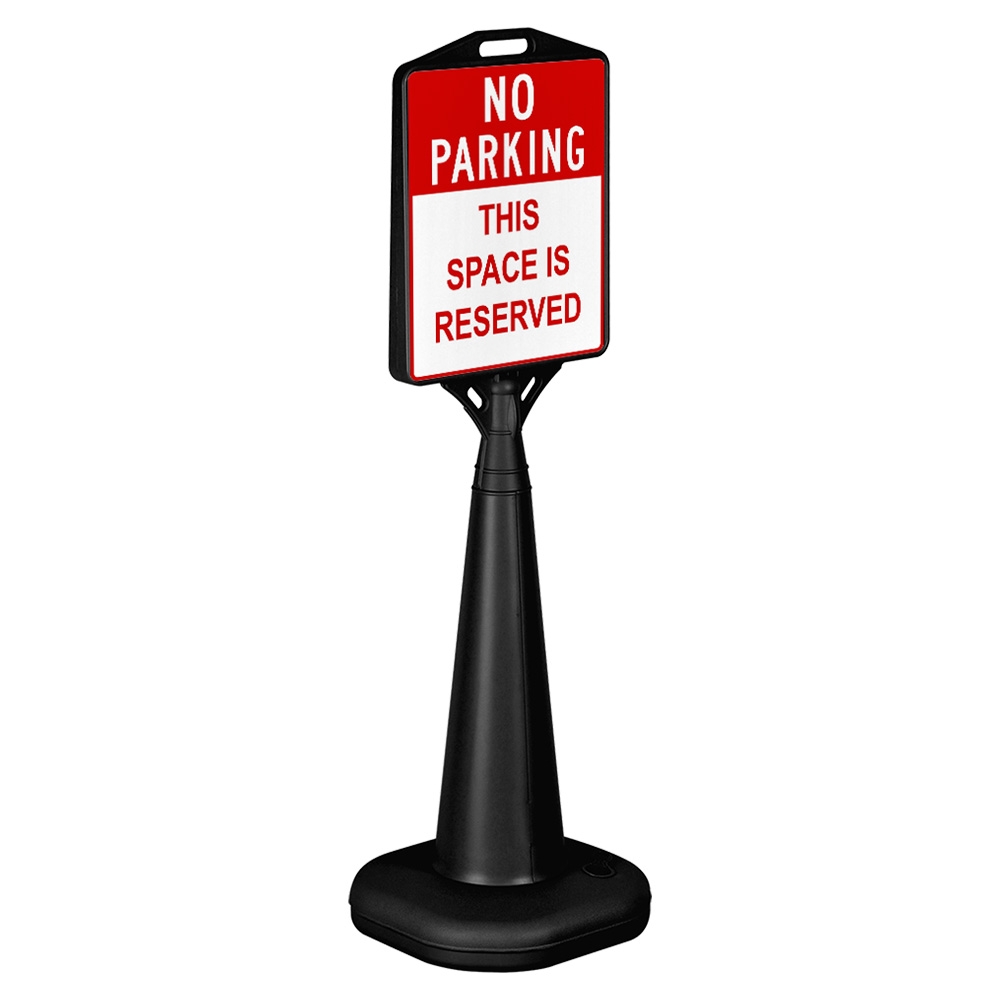 Outdoor Sign Holder Cone Display w/ Custom Print Graphic