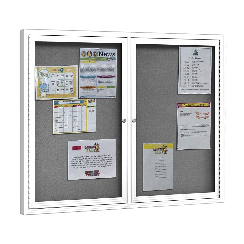 Office Notice Board – 1220 x 915mm w/ Locking Swing Doors