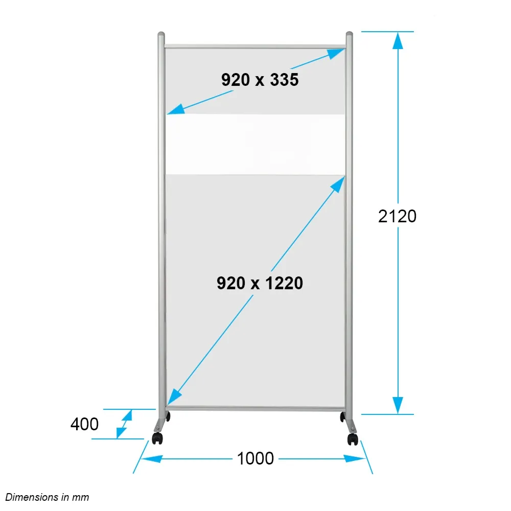 Mobile Room Divider Header & Lower Custom Prints