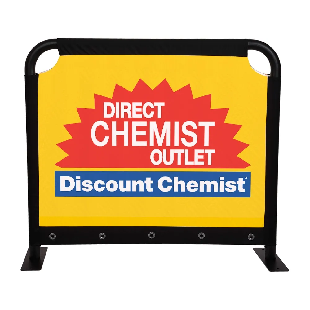 1m Custom Printed Pavement Barrier