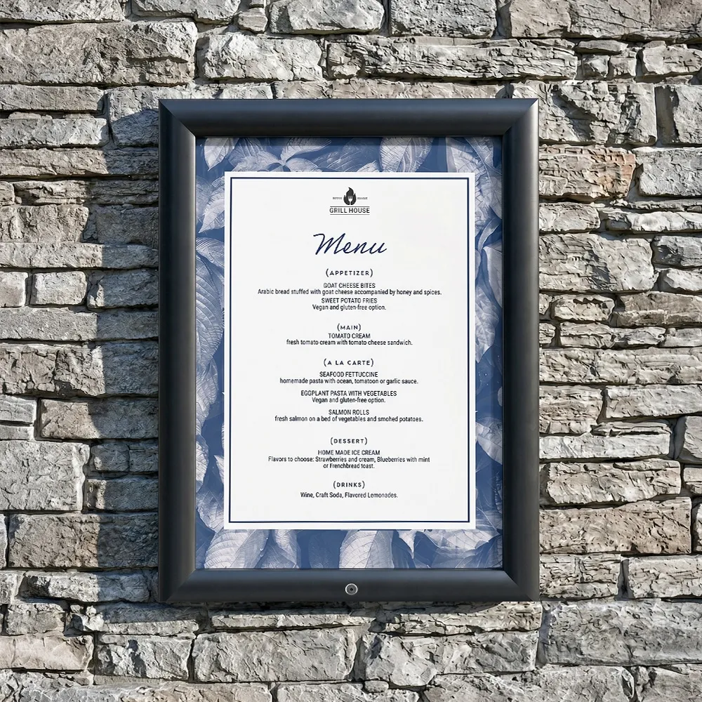 A3 Black Waterproof Clip Frame