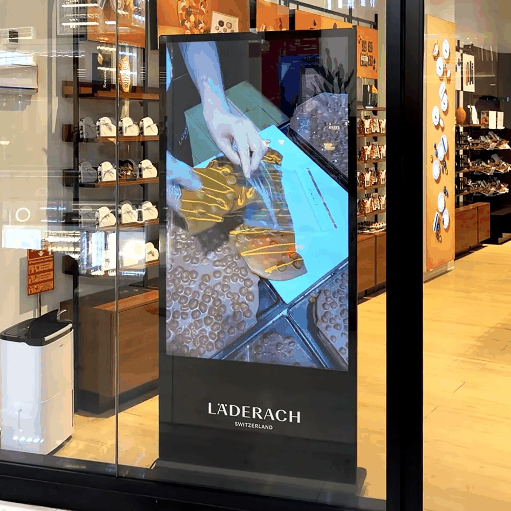 65” 4K Freestanding Digital Signage Totem with Android 14