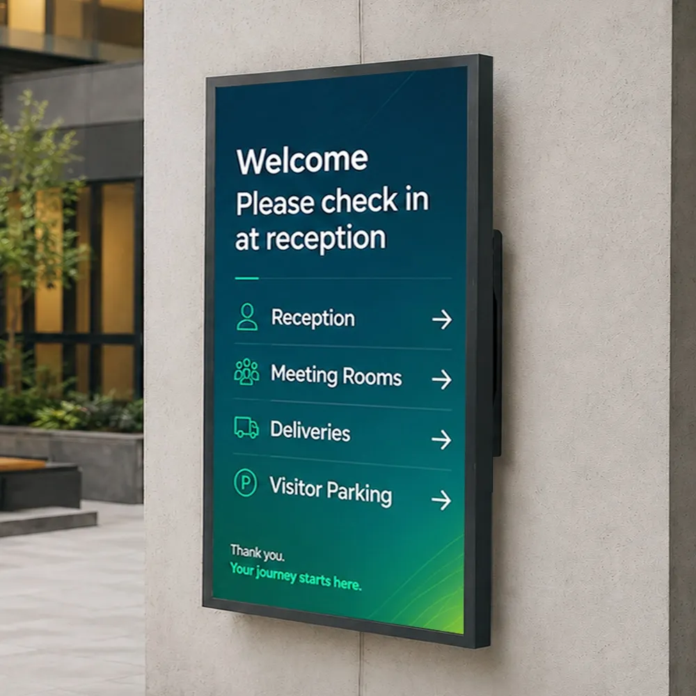 65” 4K Slim Outdoor Wall-Mounted Digital Display