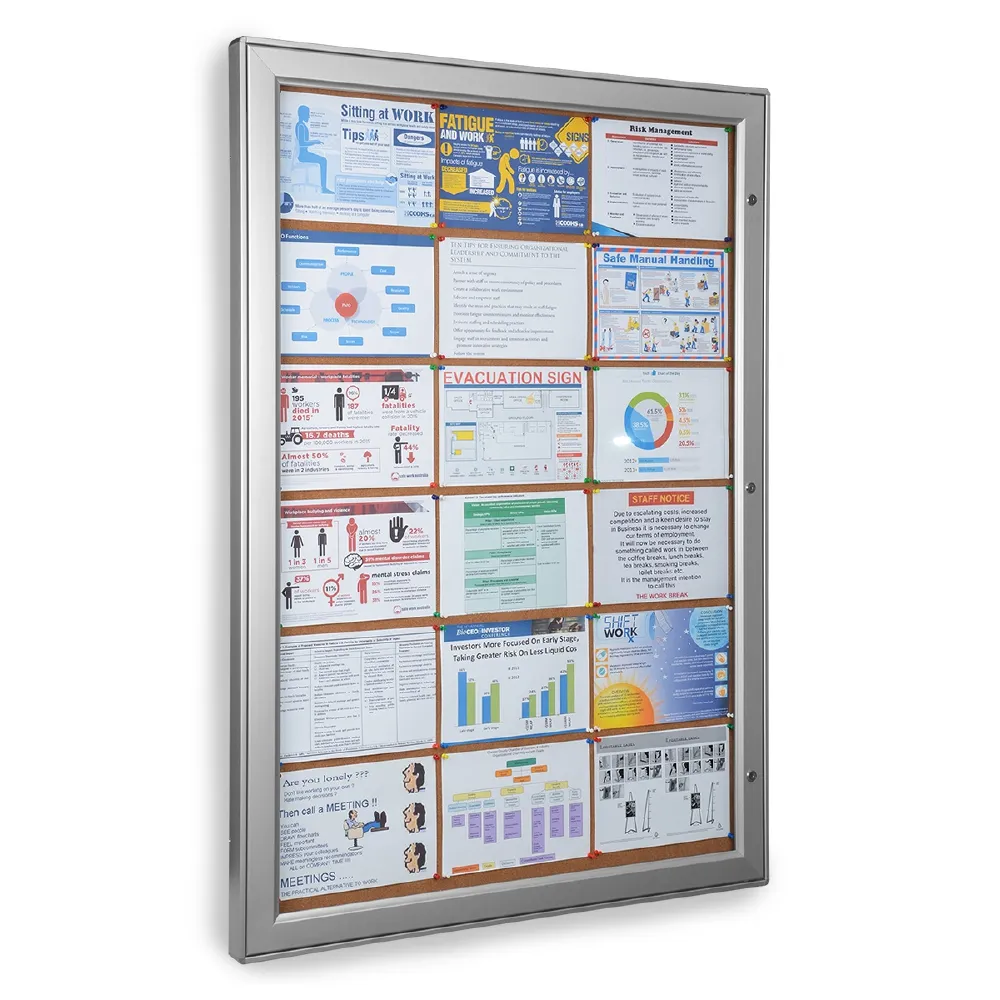 Perspex Notice Board: 18 x A4 Silver
